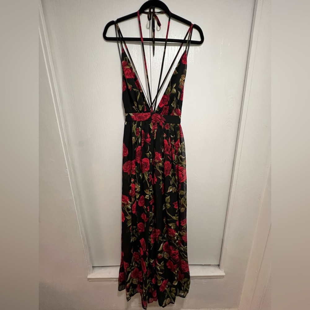 Miss Avenue - Dress - Black/Red Floral - Small